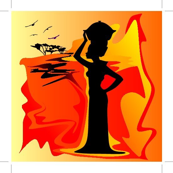 Abstract African woman